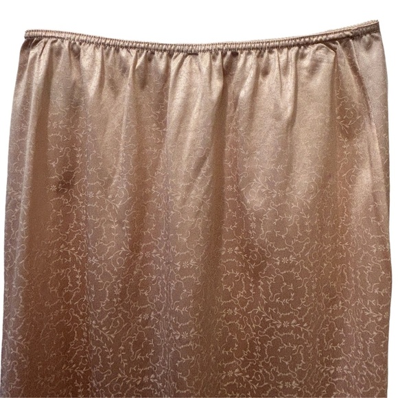 Vintage Givenchy Underdressings Skirt Slip Signature Print Lace Slit Flawless - Picture 5 of 14